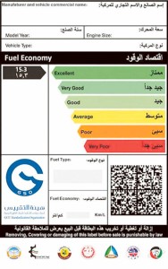 fuel efficiency rating sticker